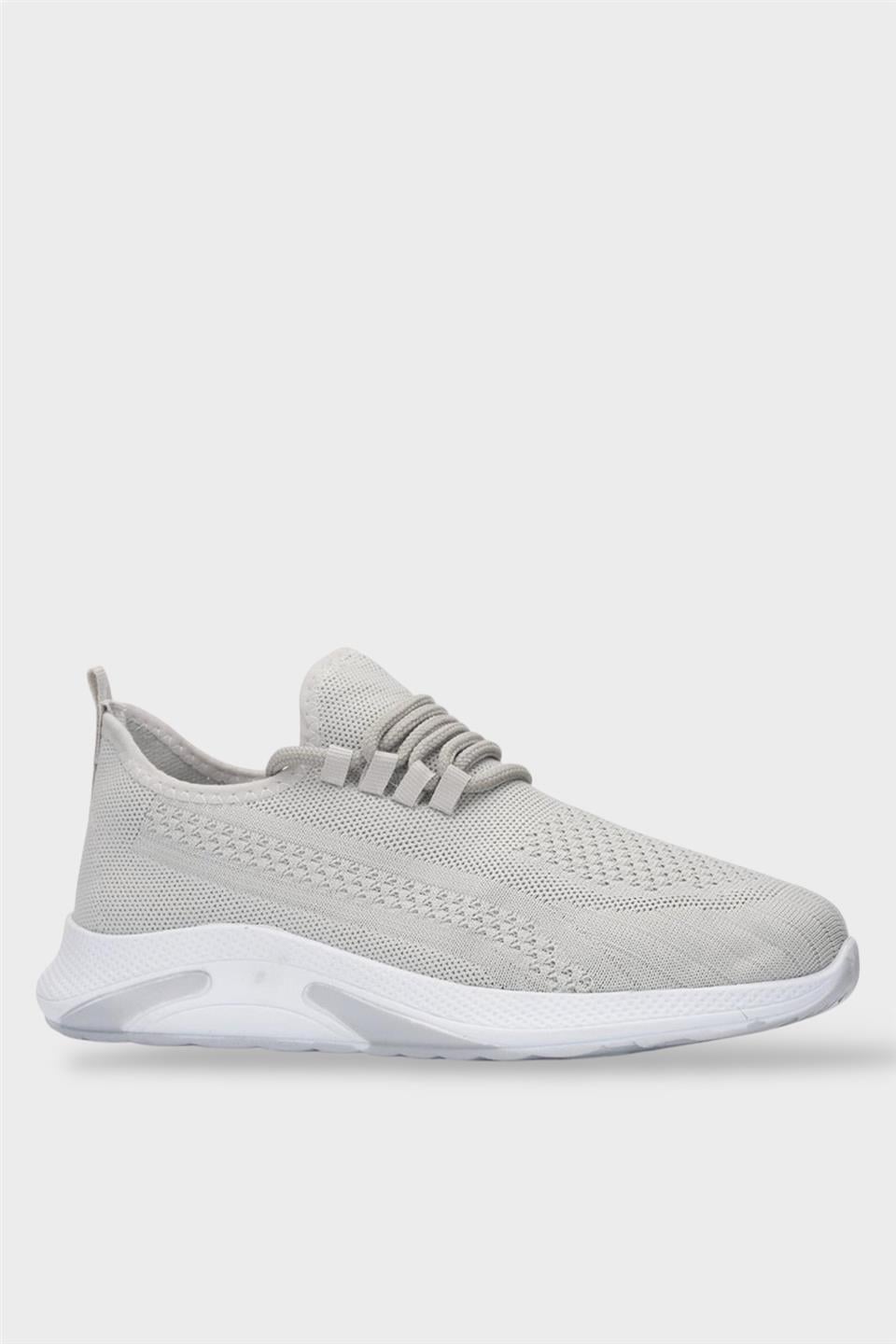Unisex Yazlık Triko Spor Ayakkabı GRİ - BEYAZ