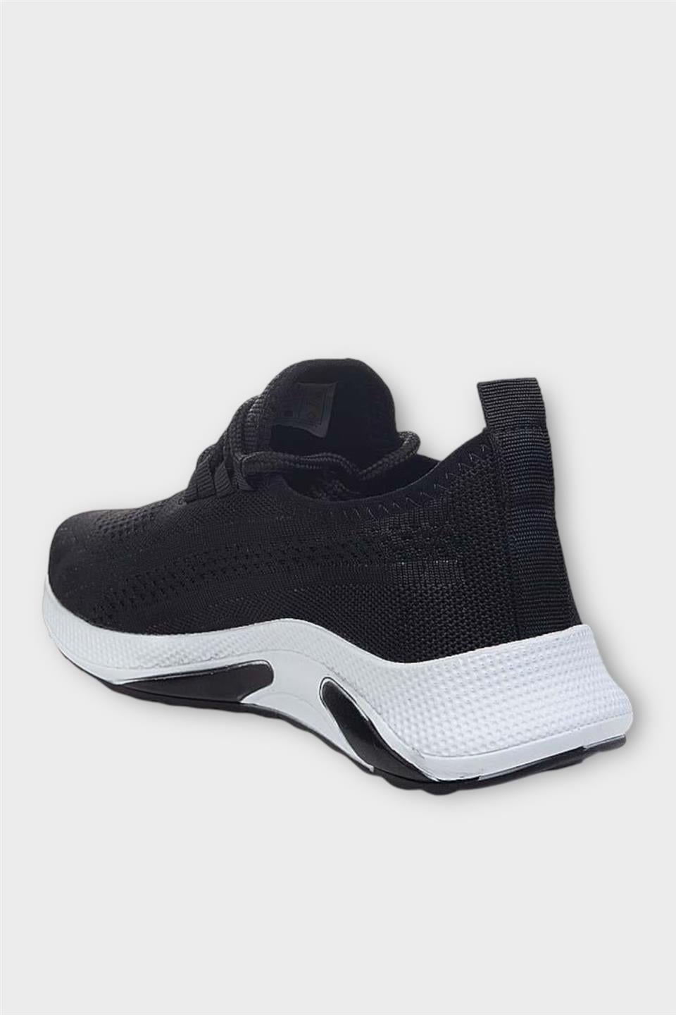 Unisex Yazlık Triko Spor Ayakkabı SİYAH - BEYAZ