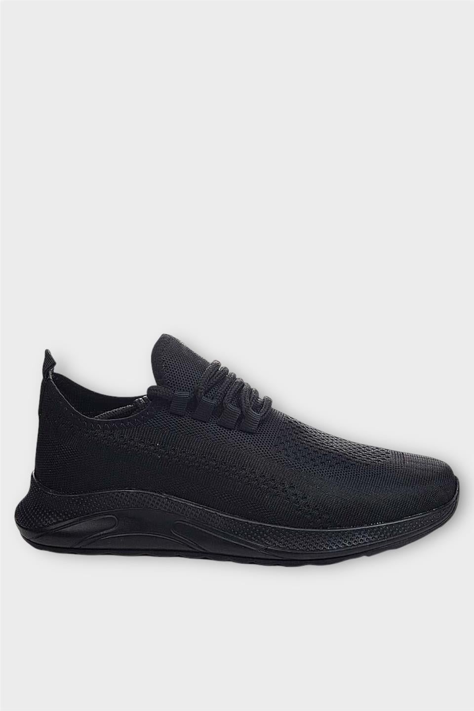 Unisex Yazlık Triko Spor Ayakkabı SİYAH