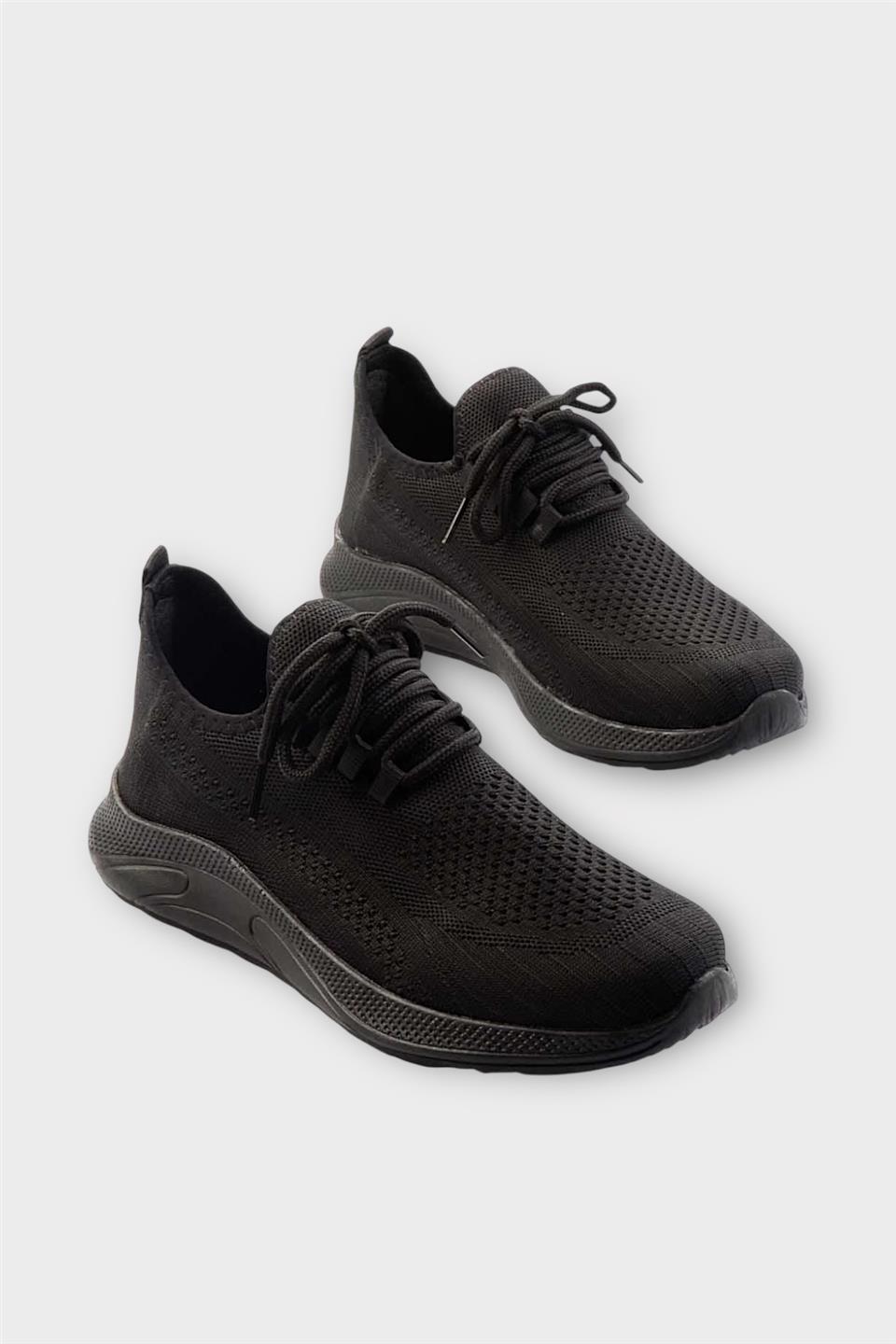 Unisex Yazlık Triko Spor Ayakkabı SİYAH
