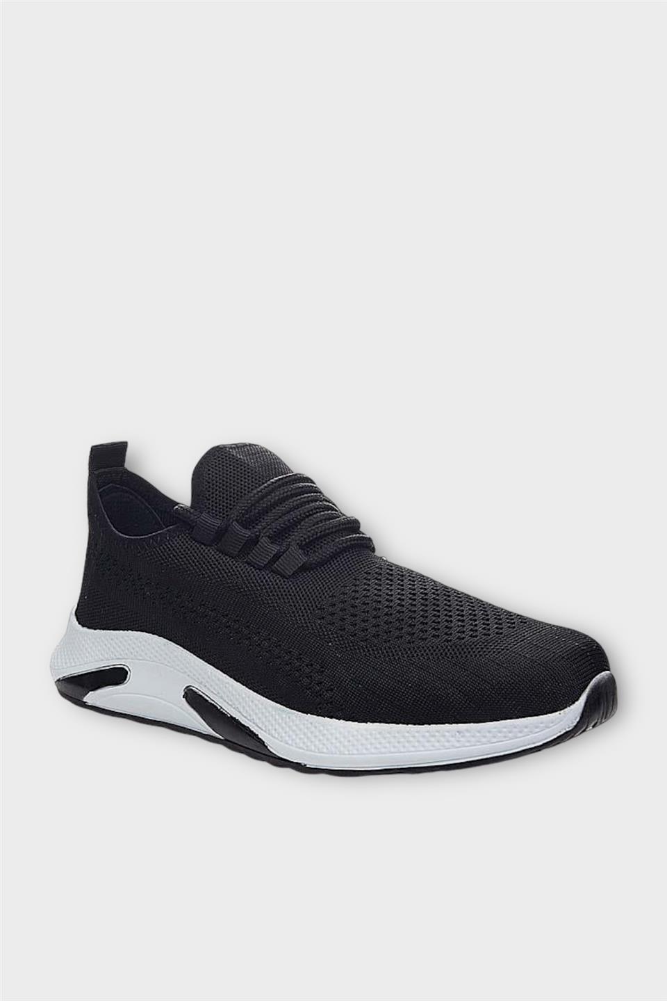 Unisex Yazlık Triko Spor Ayakkabı SİYAH - BEYAZ