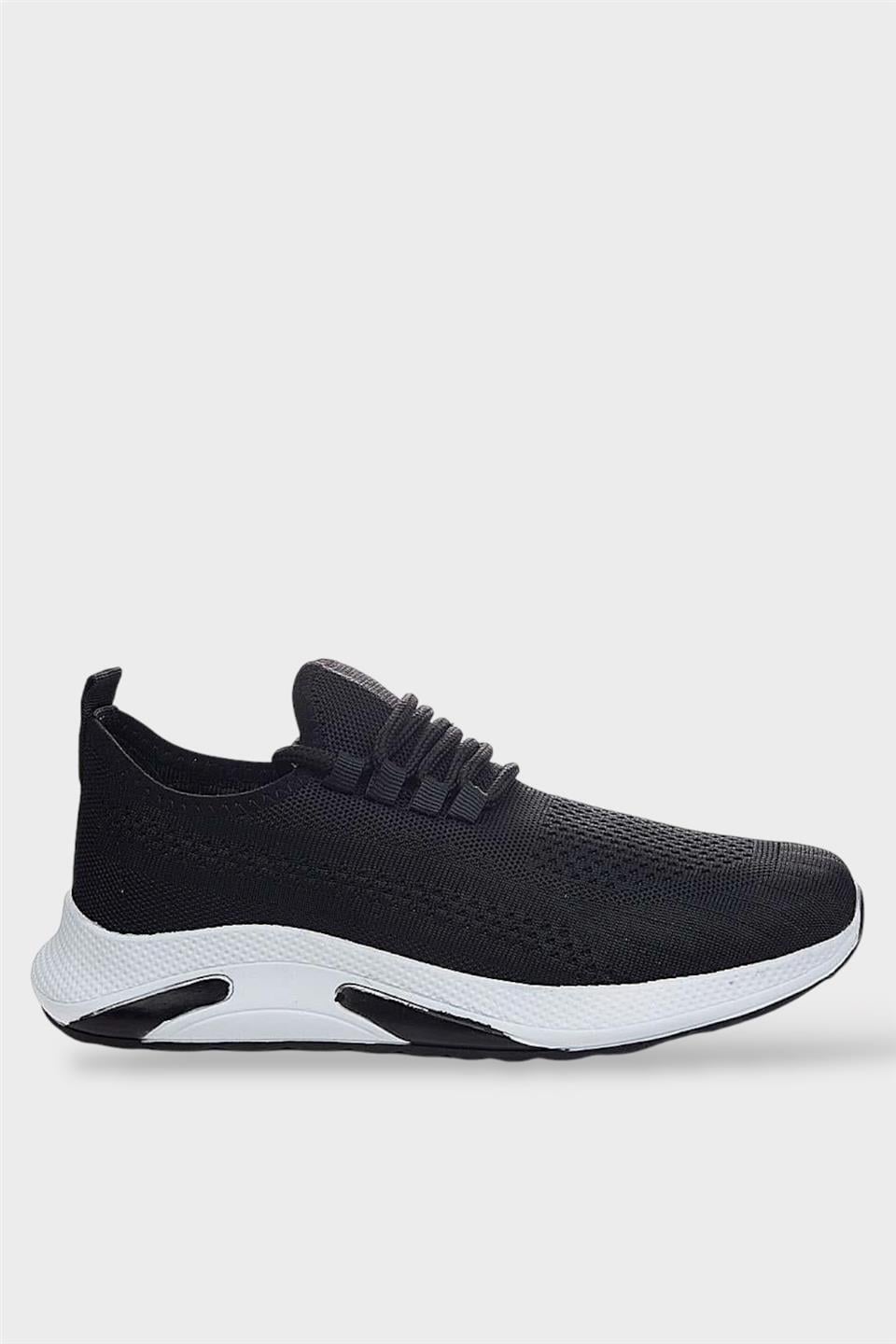 Unisex Yazlık Triko Spor Ayakkabı SİYAH - BEYAZ