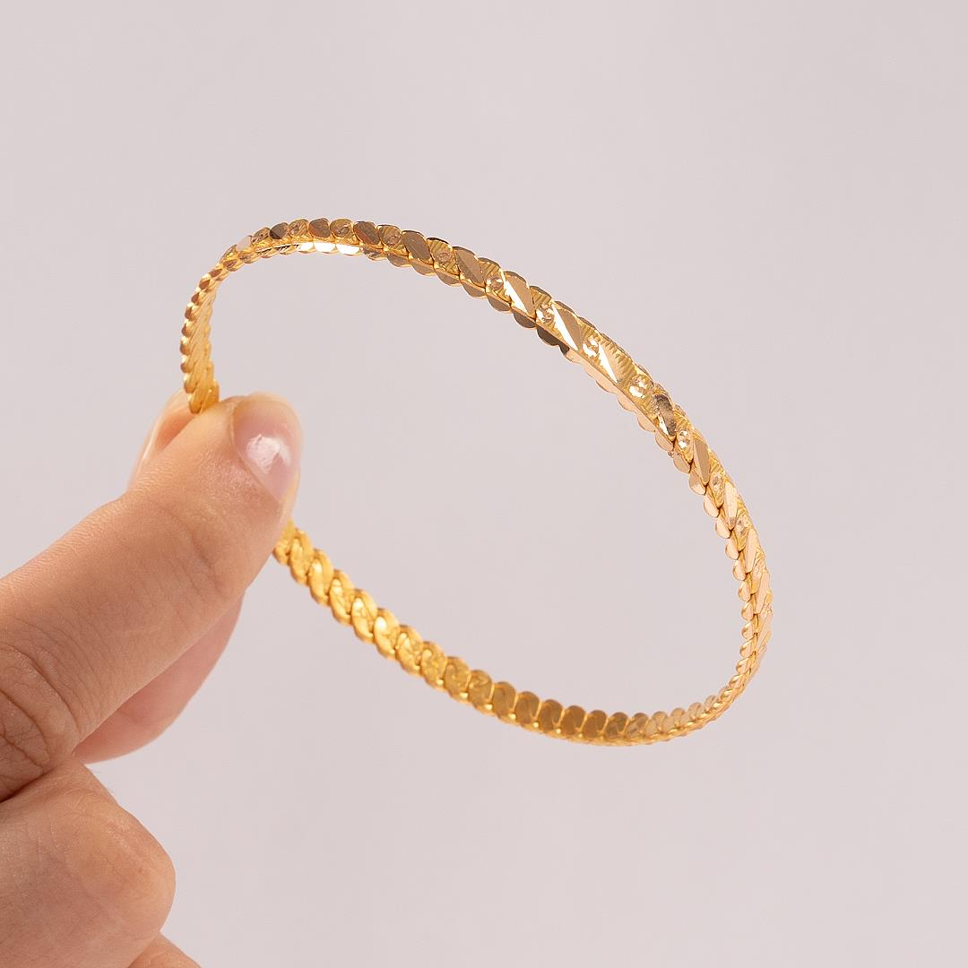 15 Gram Noktalı Üçlü Burma Bilezik 22 Ayar
