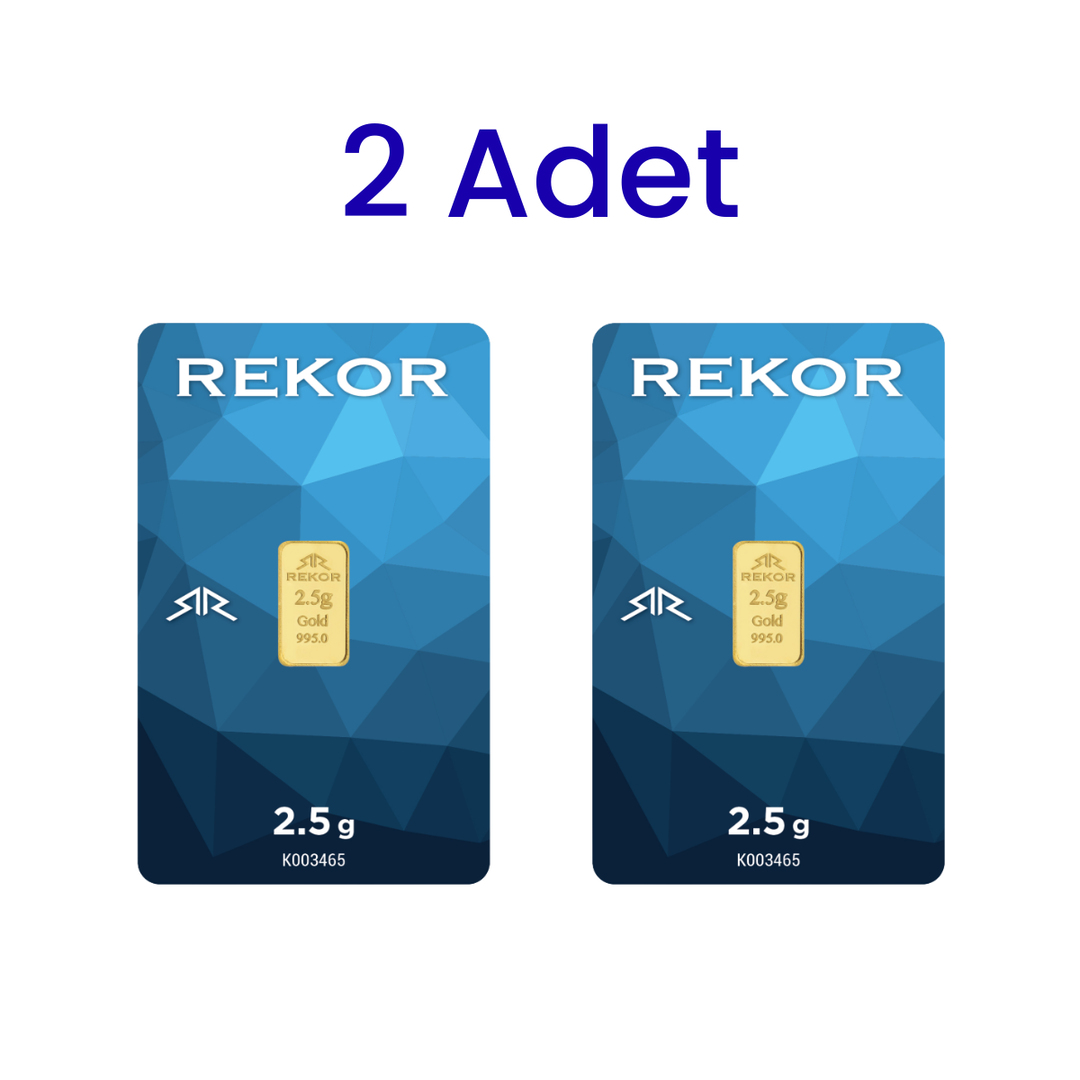 2 Adet 2.5 Gr 24 Ayar Gram Altın