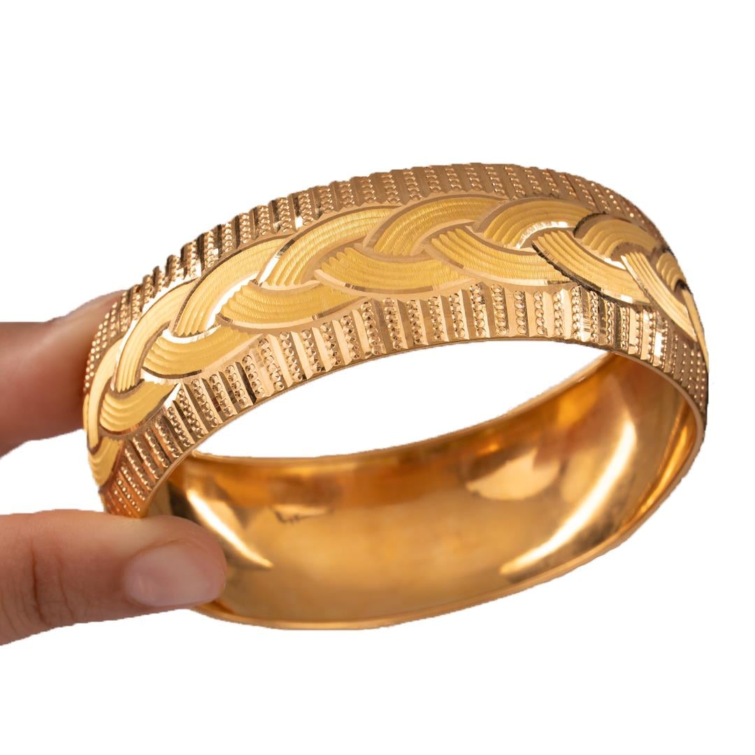 35 Gram (Gr) 40mm Örgü Model Mega Bilezik 22 Ayar Yatırımlık İşçiliksiz