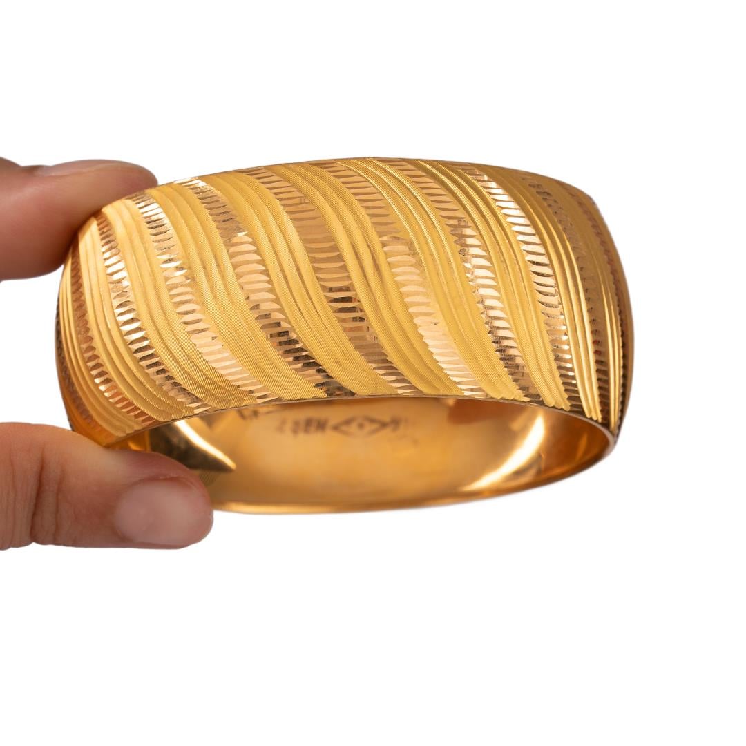 35 Gram (Gr) 40mm S Örgü Model Mega Bilezik 22 Ayar Yatırımlık İşçiliksiz