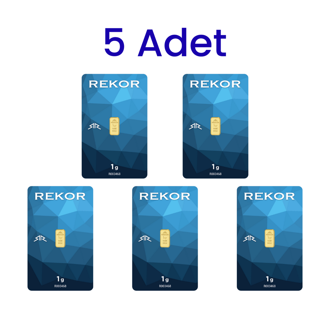 5 Adet 1 Gr 24 Ayar Gram Altın