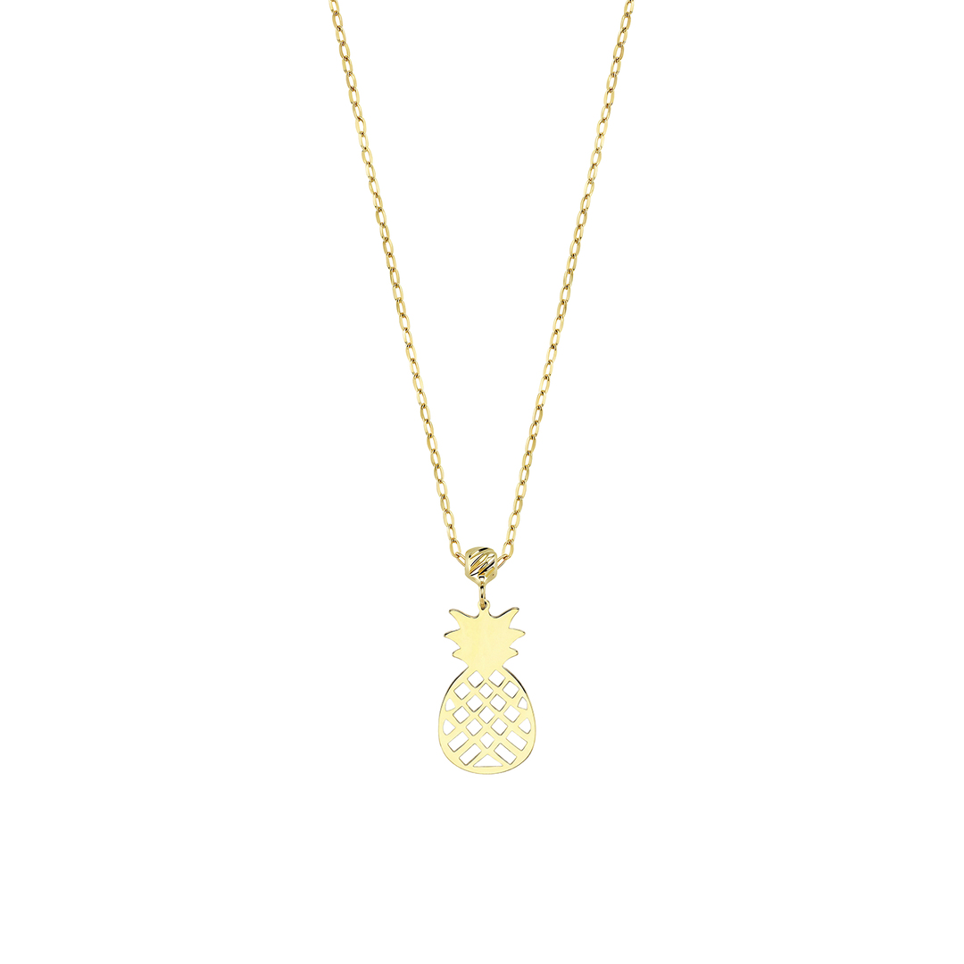 Ananas Figürlü 14 Ayar Altın Kolye