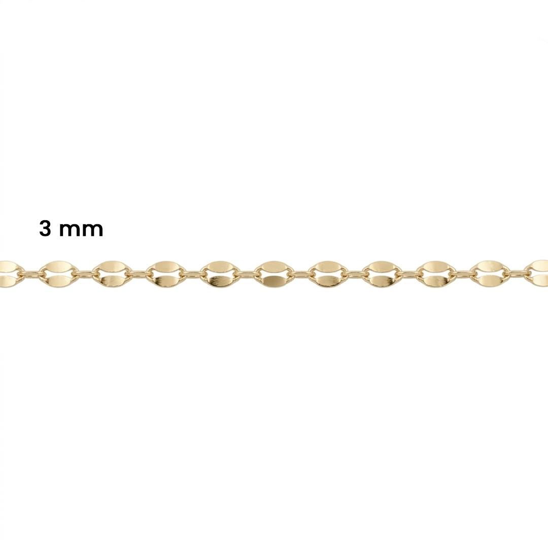 Aynalı Model 14 Ayar Altın Zincir