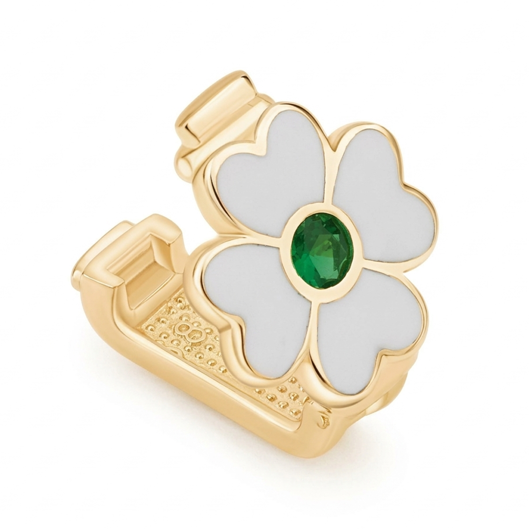 Ema Beyaz Çiçek 9Mm Bileklik Charm