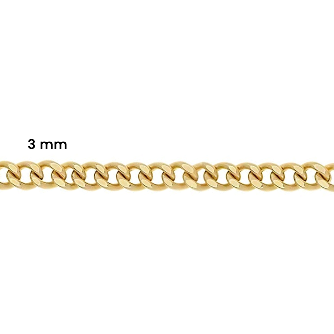 Gurmet Spor Zincir 3Mm 14 Ayar Altın