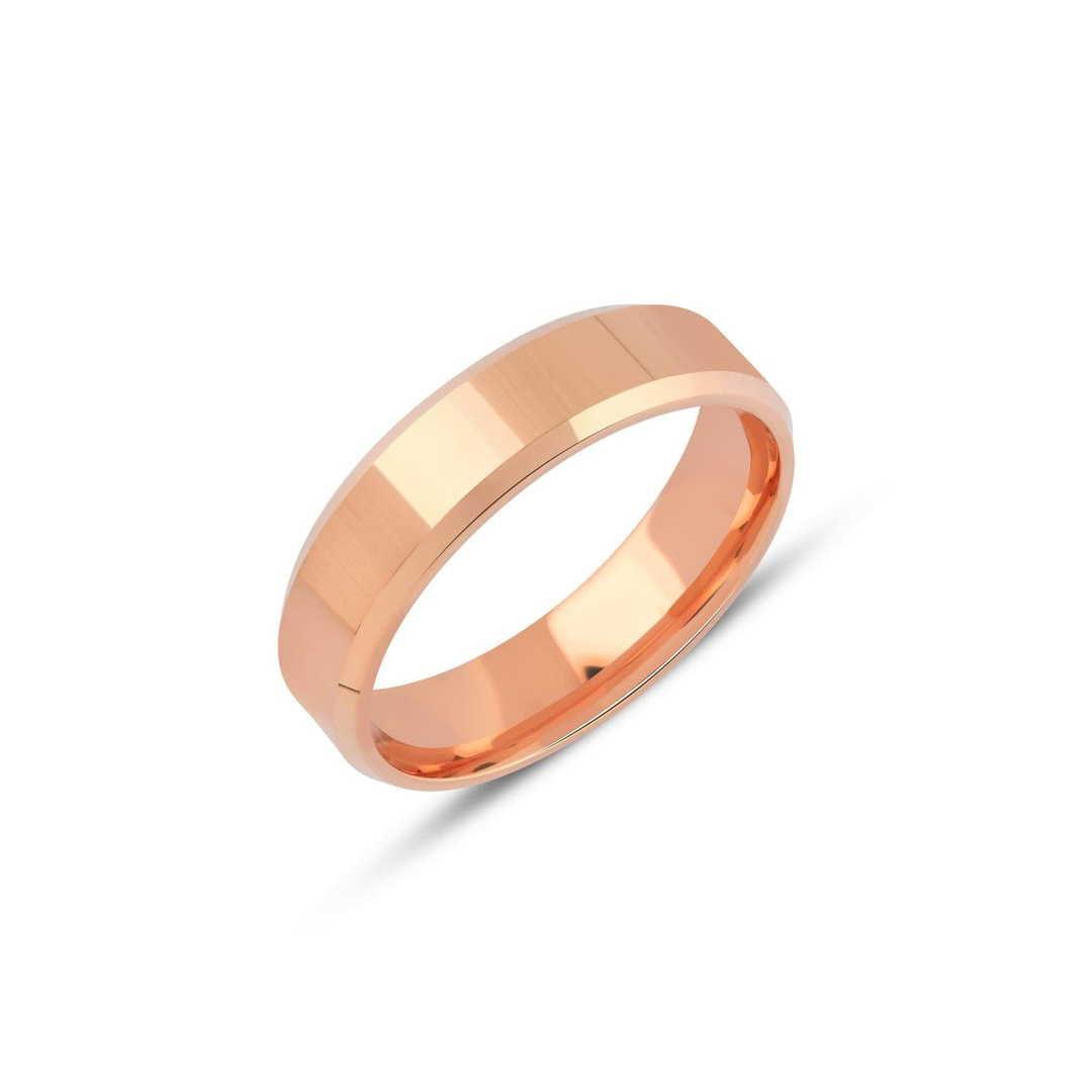 İçi Boş Düz Pahlı Klasik Alyans 5 mm