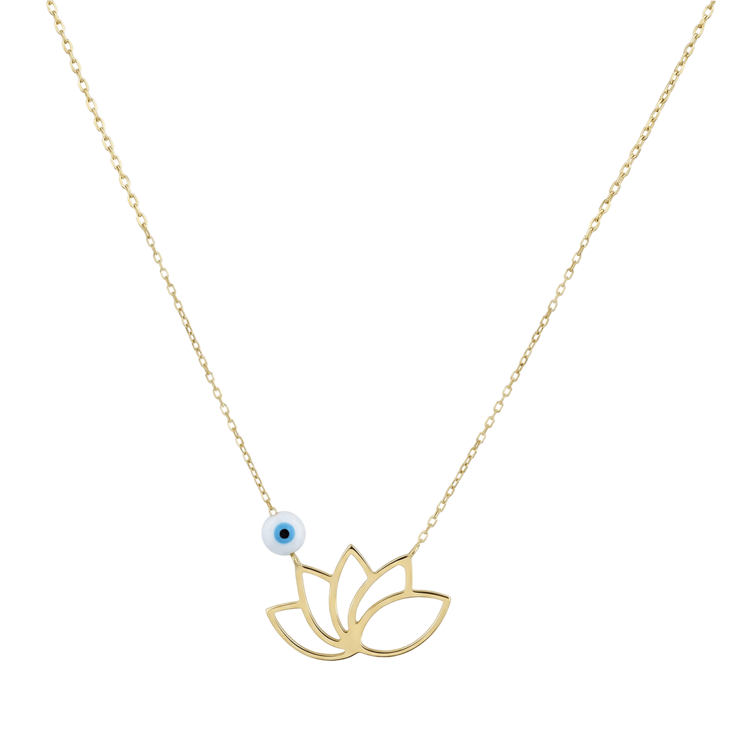 Lotus 14 Ayar Altın Kolye
