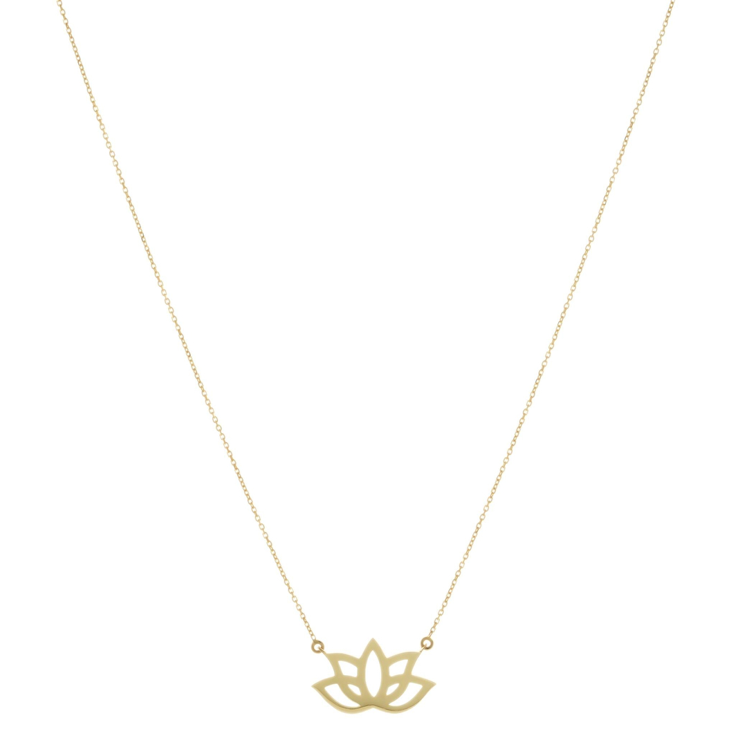 Lotus 14 Ayar Altın Kolye