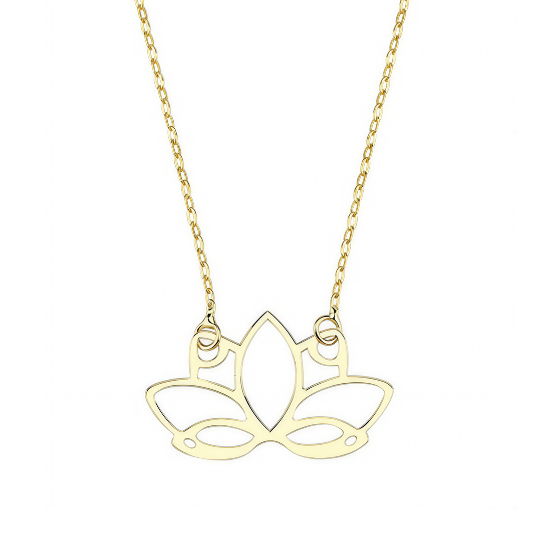 Lotus 14 Ayar Altın Kolye