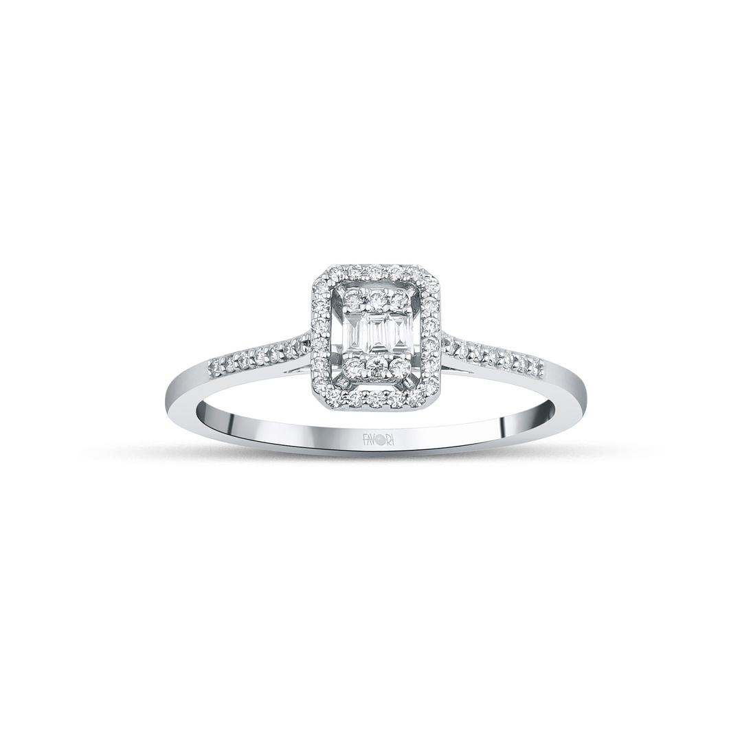 PIRLANTA BAGET YÜZÜK 0.17 CT