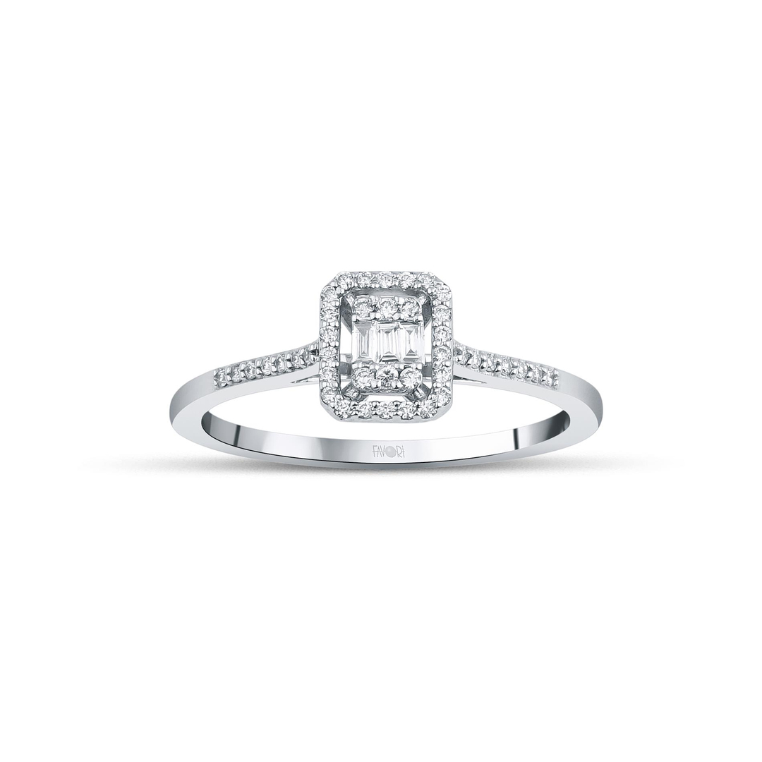 PIRLANTA BAGET YÜZÜK 0.21 CT