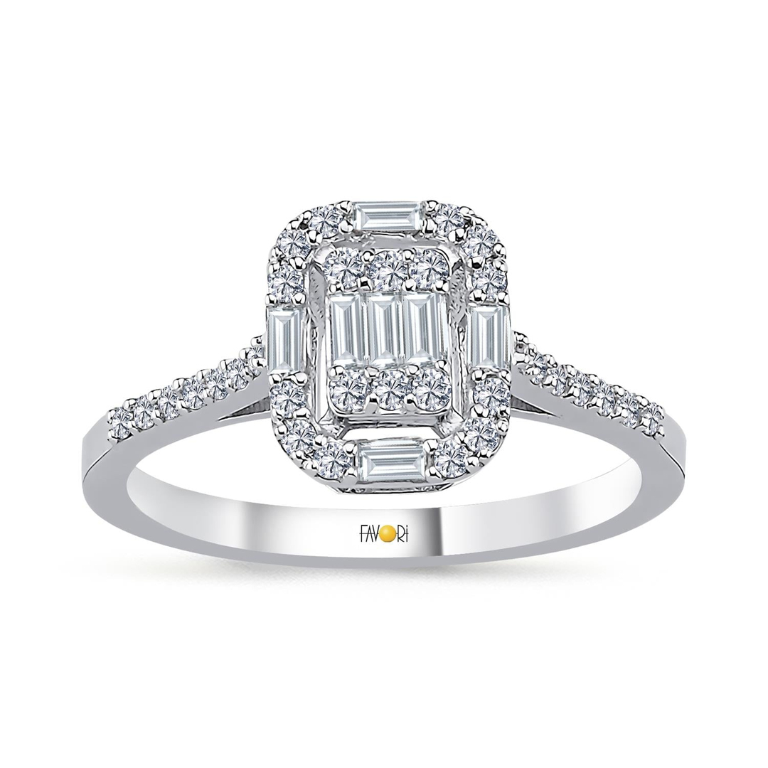 PIRLANTA BAGET YÜZÜK 0.42 CT