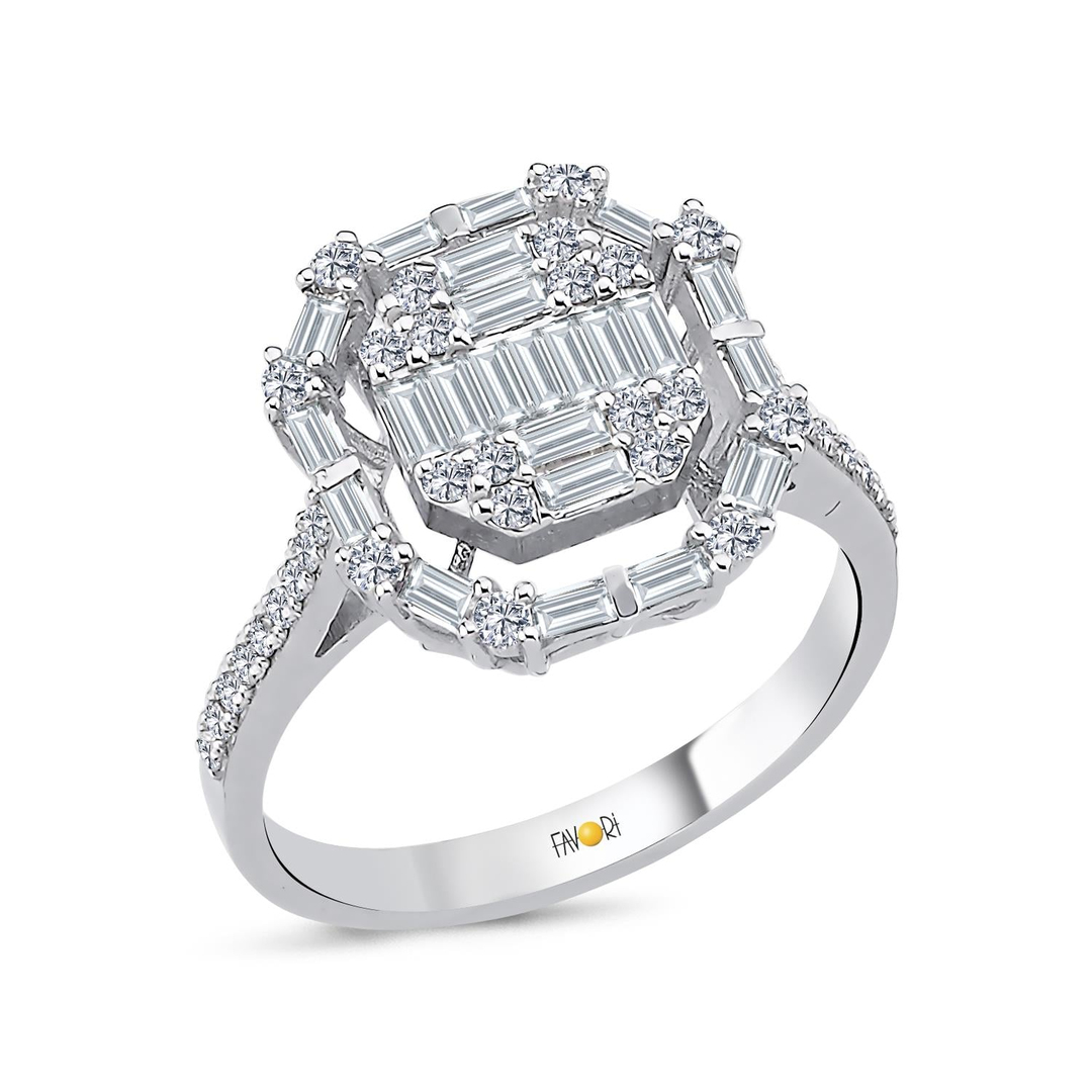 PIRLANTA BAGET YÜZÜK 0.71 CT
