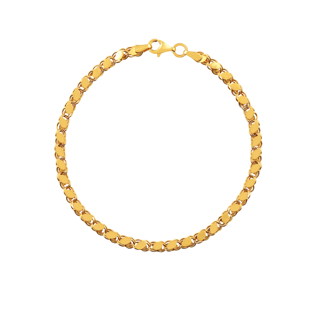 Pullu Bileklik 5 mm 14 Ayar Altın