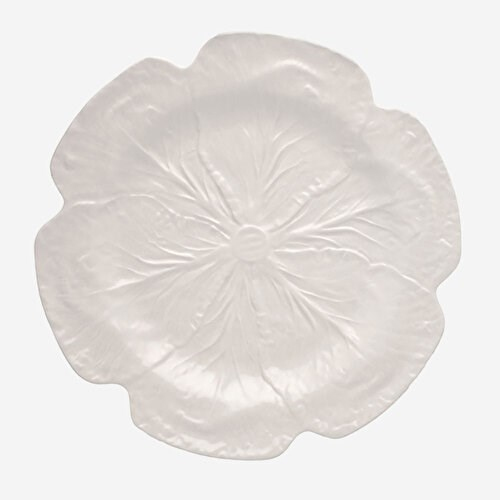 BORDALLO PINHEIRO Cabbage Beyaz Seramik Servis Tabağı 30,5 Cm