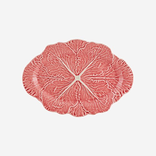 BORDALLO PINHEIRO Cabbage Pembe Seramik Servis Tabağı 37,5 Cm