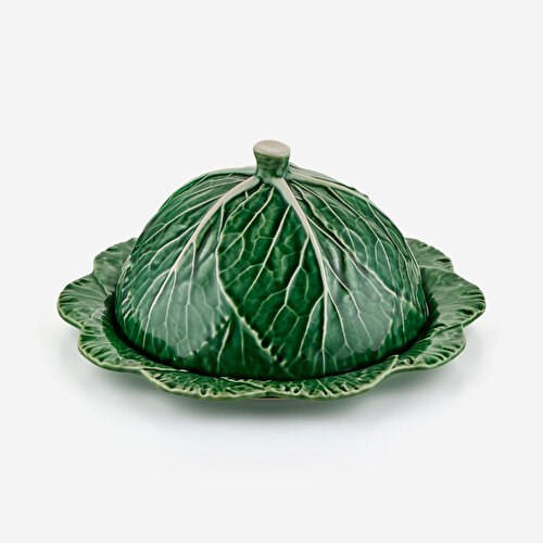 Bordallo Pinheiro Cabbage Yeşil Seramik Servis Tabağı 35 Cm