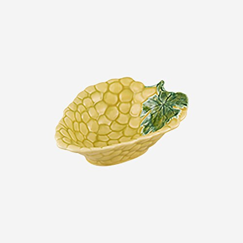 BORDALLO PINHEIRO Grapes Sarı Seramik Servis Kasesi 18 Cm