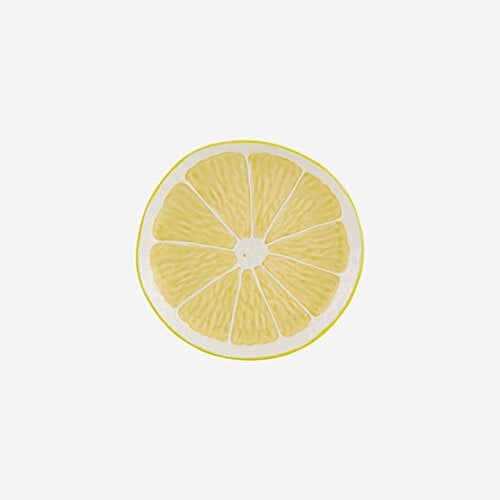 BORDALLO PINHEIRO Lemon Sarı Seramik Kahvaltı Tabağı 20,5 Cm