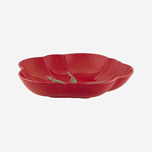 BORDALLO PINHEIRO Tomato Kırmızı Seramik Çukur Tabak 25 Cm