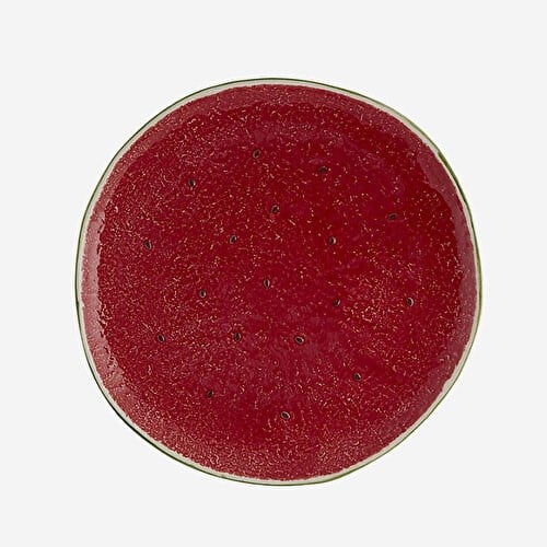 BORDALLO PINHEIRO Watermelon Kırmızı Seramik Servis Tabağı 33 Cm
