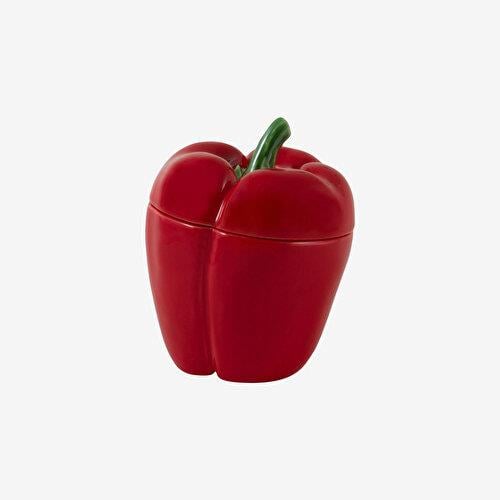 BORDALLO PINHERIO Pepper Kırmızı Seramik Saklama Kabı 12,5 Cm
