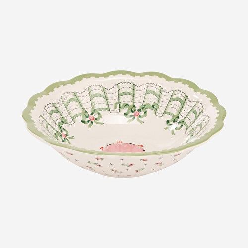CATH KIDSTON Spring Birds Yeşil Stoneware Kase 20 Cm