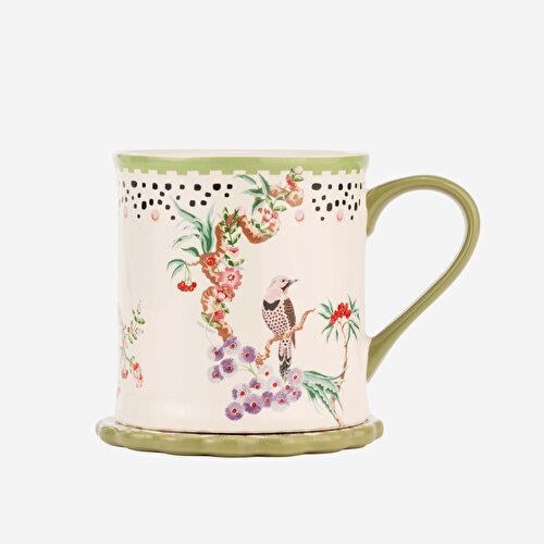 CATH KIDSTON Spring Birds Yeşil Stoneware Kupa 275 Ml