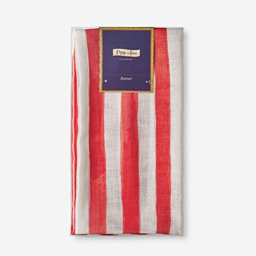 Chiara Alessi Cote D Azur Kırmızı Polyester Runner 50X150 Cm