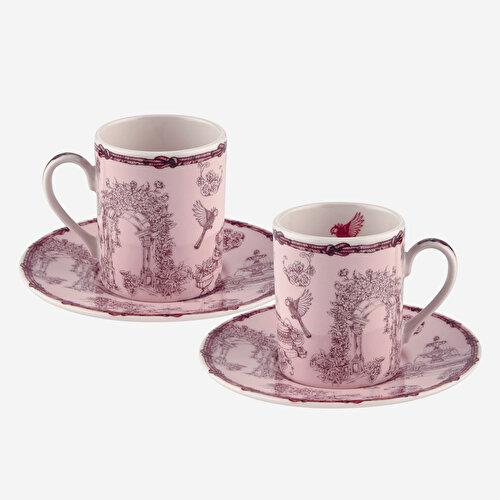 Chiara Alessi Fontana Kırmızı Porselen Kahve Fincan Seti 120 Ml