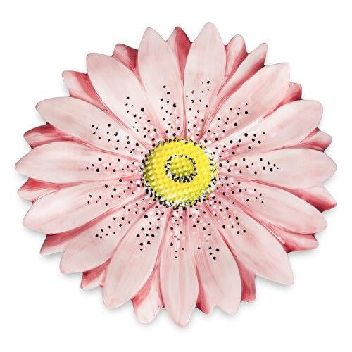 EDELWEISS ITALY Camomilla Pembe Seramik Servis Tabağı 42 Cm