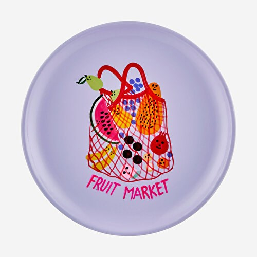 Gift Company Beyaz Mango Ağacı Fruit Market Dekoratif Tabak 15X2x15 Cm