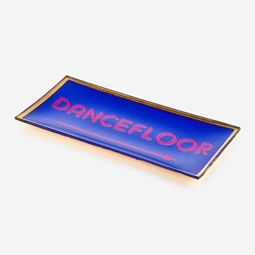 Gift Company Mavi Cam Dancefloor Dekoratif Tabak 10X0,8X21 Cm
