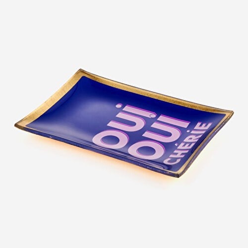 Gift Company Mavi Cam Oui Cherie Dekoratif Tabak 10X0,8X14,2 Cm