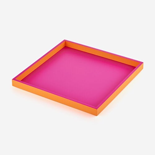 Gift Company Neon Pembe MDF Kare Tepsi 32X2,5X32 Cm