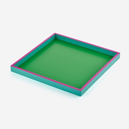 Gift Company Neon Yeşil MDF Kare Tepsi 32X2,5X32 Cm