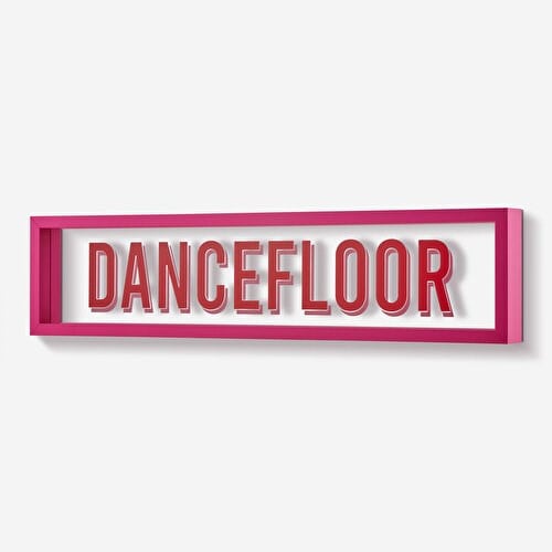 Gift Company Pembe Cam MDF Dancefloor Çerçeve 51X12x4 Cm