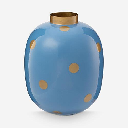 Pip Studio Dot Delight Mavi Metal Vazo 32 Cm