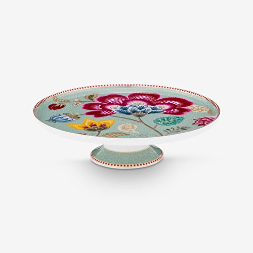 Pip Studio Fantasy Blooming Tales Mavi Porselen Kek Standı 21 Cm