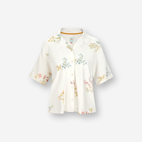 Pip Studio Flora Beyaz Viscose Bluz