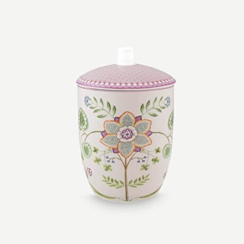 Pip Studio Lily & Lotus Mor Porselen Saklama Kutusu 1500 Ml