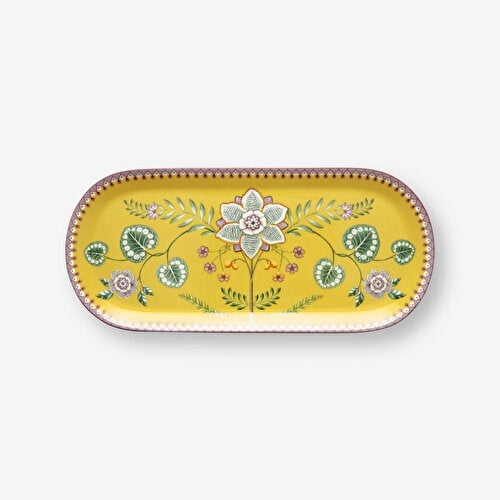 Pip Studio Lily & Lotus Sarı Porselen Servis Tabağı 33 Cm
