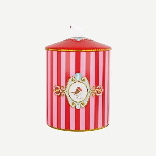 Pip Studio Love Birds Kırmızı Pembe Porselen Saklama Kutusu 1300 Ml