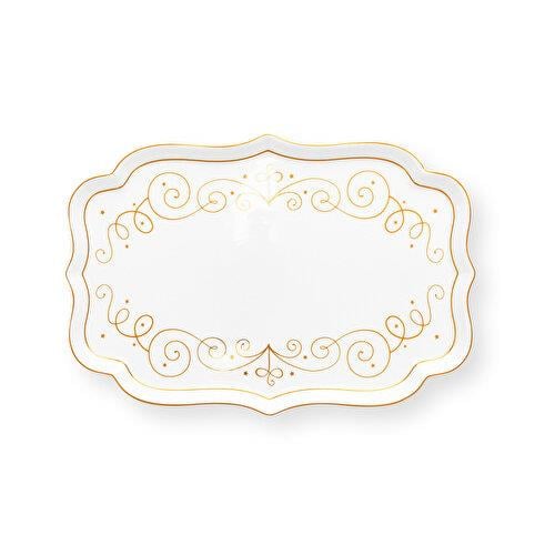 Pip Studio Royal Gold White Beyaz Porselen Tepsi 26 Cm